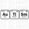Science Periodic Table Autism Design - Au Ti Sm Elements Graphic