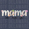 Personalized Floral MAMA DTF Transfer - Custom Kids Names Design