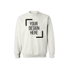 White unisex sweatshirt mockup for adding your custom design.
