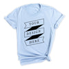 Bella+Canvas Soft Cotton T-Shirt (Baby-blue), fully ready for custom printing. Full service for bulk orders (printing, pressing, and shipping), available in various colors and sizes.