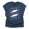 Bella+Canvas Soft Cotton T-Shirt (Navy), fully ready for custom printing. Full service for bulk orders (printing, pressing, and shipping), available in various colors and sizes.