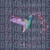 Geometric Hummingbird Alzheimer's Ribbon - Hope & Love DTF Design