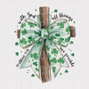 Religious St. Patrick's Day Cross DTF Transfer - Shamrock Bow Ready to Press