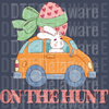 Easter Bunny Gnomes & Monster Truck DTF - Rabbit Driving Carrot Car Graphic