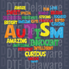 Autism Awareness Word Cloud Design - Inspirational Traits DTF