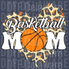 Leopard Basketball Mom PNG - Heart Shaped Game Day Design for Basketball Fans & Sideline Cheer