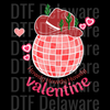 "Howdy Valentine" Disco Ball DTF Transfer - Western Cowboy Hat Ready to Press