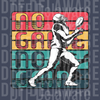 No Game No Gain Football - Retro Sunset Athlete Silhouette Graphic