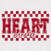 "Heart Breaker" Red Checkered DTF Transfer - Retro Valentine’s Ready to Press