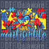 Autism Life Sunflower Heart Design - Vibrant Awareness DTF Print