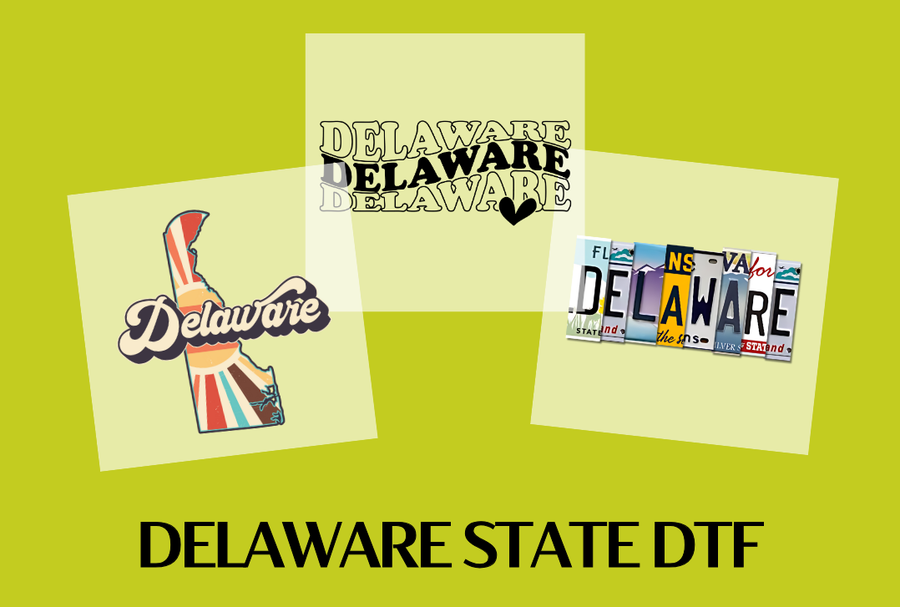 DTF Delaware State Designs Ready to Press