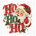 vintage winking Santa Claus giving thumbs up with HO HO HO text and Christmas lights, vintage retro illustration with