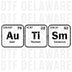 Science Periodic Table Autism Design - Au Ti Sm Elements Graphic