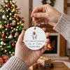 Personalized First Christmas Engaged Ornament 2026