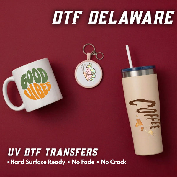 Custom UV DTF Sticker Transfers by Size