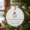 Personalized First Christmas Engaged Ornament 2026