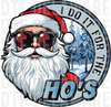 Cool Santa Claus wearing sunglasses with a snowy forest background, bold vector illustration DTF transfer design