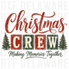 Christmas Crew with vintage blocks and Christmas trees, vintage distressed DTF transfer design