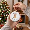 Personalized Reindeer Christmas Ornament 2026