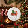 Personalized Red Truck First Christmas Married Ornament 2026