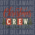 Christmas Crew with vintage blocks and Christmas trees DTF transfer shown on garment mockup