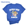 DTF Delaware - Celebrate your birthday in style with our Birthday Queen Bingo Shirt! Made with high-quality cotton and featuring the beloved cartoon character, Bingo, this tee is perfect for the whole family, including adults, women, men, youth, toddlers, and even baby onesies. Designed and made in the USA, it's a perfect gift for any Bluey fan and is perfect for your next vacation or trip. Get yours today and join the fun!