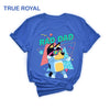 DTF Delaware - Rad Dad Bluey Shirt, Spooky Season, Trick or Treat, Adult, Women, Men, Youth, Toddler, Baby Onesie, mother, mom, father, dad, vacation, trip, high quality, cute, Made in USA, cotton, graphic tee, family, Bingo, Bandit Heeler and Chilli Heeler, retro, funny