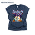 DTF Delaware - Bluey Halloween Witch Shirt - Trick Or Treat, Made in USA, high quality, cotton, graphic tee, vintage, adult, women, men, youth, toddler, baby onesie, cute, family, vacation, trip, birthday, Bandit Heeler, Spooky, cartoon, characters