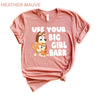 DTF Delaware - Use Your Big Girl Bark Bluey Shirt, tee, adult, women, men, youth, toddler, baby onesie, gift, birthday, vacation, trip, high, quality, cotton, Made in USA, Bingo, Graphic Tee, t-shirt, cartoon, character, funny, cute, family, matching, girl, Chilli heeler