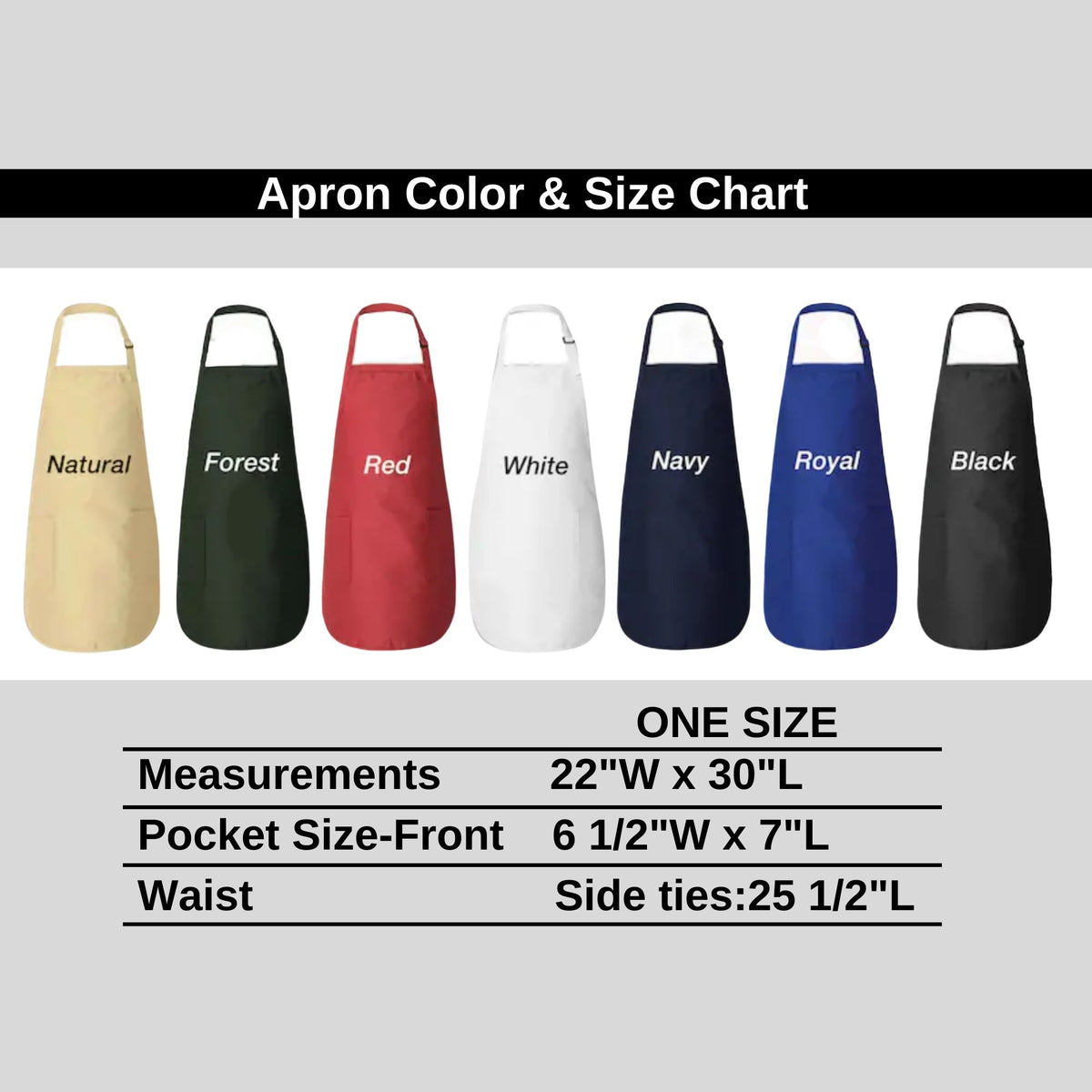 Blank Aprons for Printing | Customizable Work & Kitchen Aprons