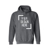 Gildan 18000 Dark Grey Unisex Hooded Sweatshirt (Hoodie), ready for custom printing, full service for bulk orders (printing, pressing, and shipping). Available in various color options and size.