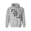 Gildan 18000 SportGrey Unisex Hooded Sweatshirt (Hoodie), ready for custom printing, full service for bulk orders (printing, pressing, and shipping). Available in various color options and size.