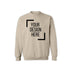 Gildan 18000 sand unisex sweatshirt mockup for DTF printing and custom design, featuring Full Service (Print, Press & Ship).