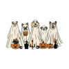 Halloween Spooky Cute Ghost Dog with Pumpkin DTF Design - Ready to Press - DTF Delaware