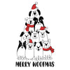 Merry Woofmas Dogs Christmas Design - DTF Ready to Press - Black - DTF Delaware
