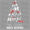 Merry Woofmas Dogs Christmas Design - DTF Ready to Press - White - DTF Delaware