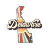 Retro Delaware Design - DTF Ready for Press - DTF Delaware