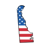 USA Flag Delaware State Design - DTF Ready for Press - DTF Delaware
