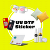 Custom UV DTF Sticker Transfers by Size