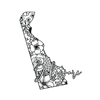 Whole Flowers Delaware State Design - DTF Ready for Press - DTF Delaware