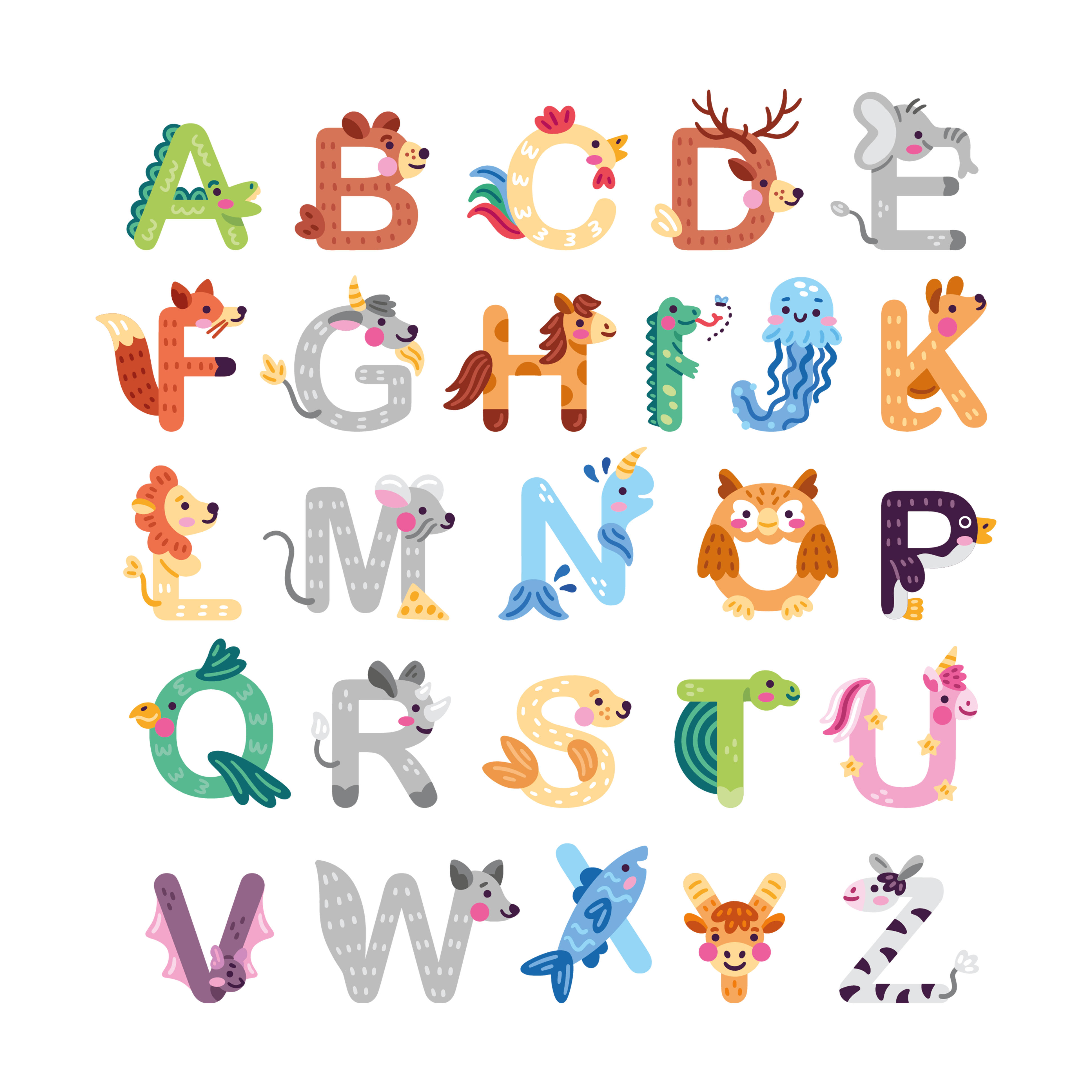 Alphabet ABC Animals Design - DTF Ready for Press – DTF Delaware