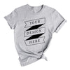 Bella+Canvas Soft Cotton T-Shirt (Athleti̇c-heather), fully ready for custom printing. Full service for bulk orders (printing, pressing, and shipping), available in various colors and sizes.