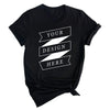 Bella+Canvas Soft Cotton T-Shirt (Black), fully ready for custom printing. Full service for bulk orders (printing, pressing, and shipping), available in various colors and sizes.