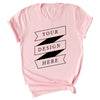 Bella+Canvas Soft Cotton T-Shirt (Heather-pink), fully ready for custom printing. Full service for bulk orders (printing, pressing, and shipping), available in various colors and sizes.