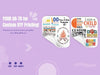 Ad for custom DTF gang sheets (custom dtf gang sheets) created with a DTF Gang Sheet Builder. Image shows various camping, sports, and family-themed designs printed as DTF transfers (dtf transfer gang sheets) on ready to press (DTF gang sheets ready to Press) sheets. The slogan highlights a fast and easy source for cheap DTF gang sheets (Cheap DTF gang sheets) and heat transfer (gang sheet heat transfer) printing.