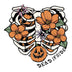 Dead Inside Sunflower Pumpkin - DTF Ready to Press - DTF Delaware
