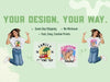 Ad for custom DTF gang sheets (custom dtf gang sheets). Image features two DTF transfers (dtf transfer gang sheets): a camping-themed (FAMILY CAMPING TRIP) design and a personal photo transfer (custom dtf sheets). The service emphasizes No Minimum orders and Same Day Shipping. Use a DTF Gang Sheet Builder to create ready to press (DTF gang sheets ready to Press) and cheap DTF gang sheets (Cheap DTF gang sheets) heat transfer (gang sheet heat transfer) products for apparel customization.