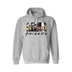 Friends Horror Movie Hoodie - Funny Michael Myers Halloween Graphic Hooded Sweatshirt. High-quality, cozy pullover hoodie featuring the hilarious Michael Myers and horror friends design. Shown here in Sport-grey. Available for custom printing in multiple colors and sizes.
