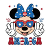 DTF Delaware, DTF Transfer By Size, DTF Printing, Direct to Film, 4th of July, Minnie America 4th of July Design