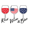 DTF Delaware, Red Wine & Blue Design, DTF Transfers By Size, DTF Printing, Direct to Film, 4th of July